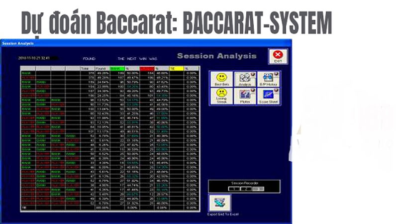 Phần mềm Baccarat System